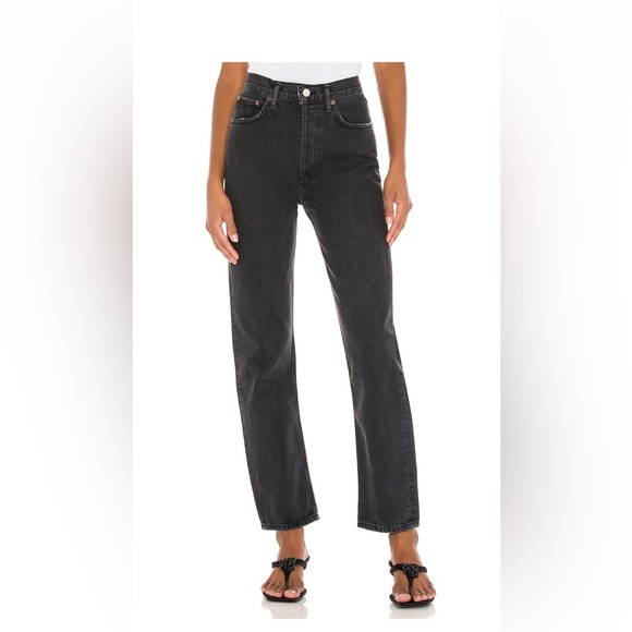 90s Pinch Waist color dark tea. size 28. Raw hemline - Picture 1 of 3